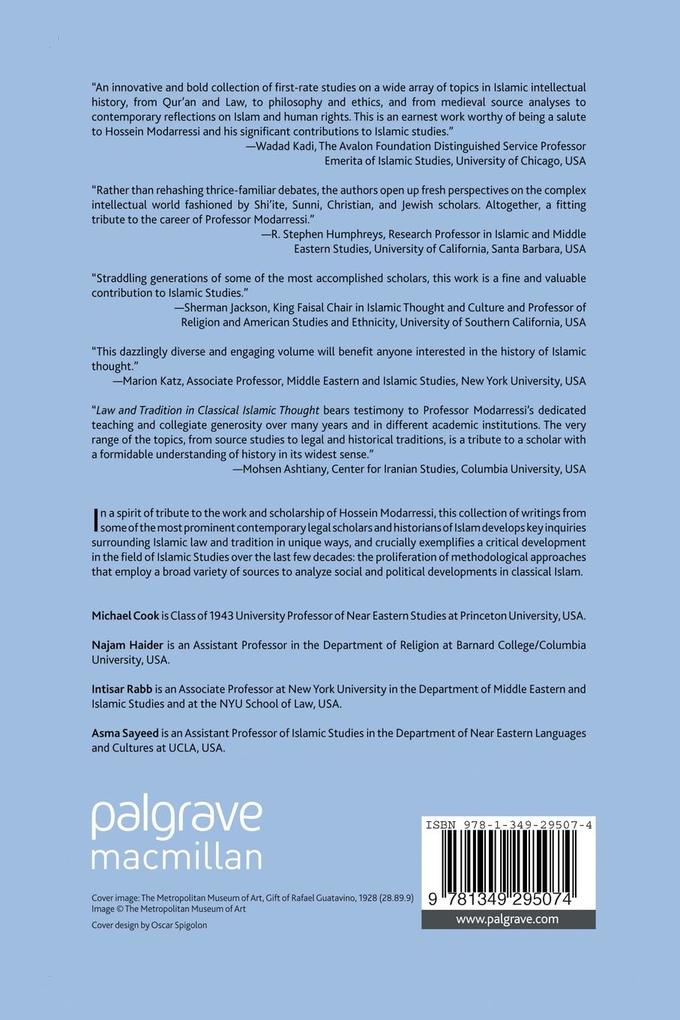 Weitere Ansicht: Law and Tradition in Classical Islamic Thought