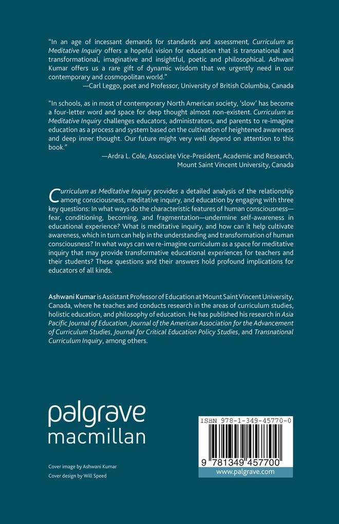 Weitere Ansicht: Curriculum as Meditative Inquiry | A. Kumar
