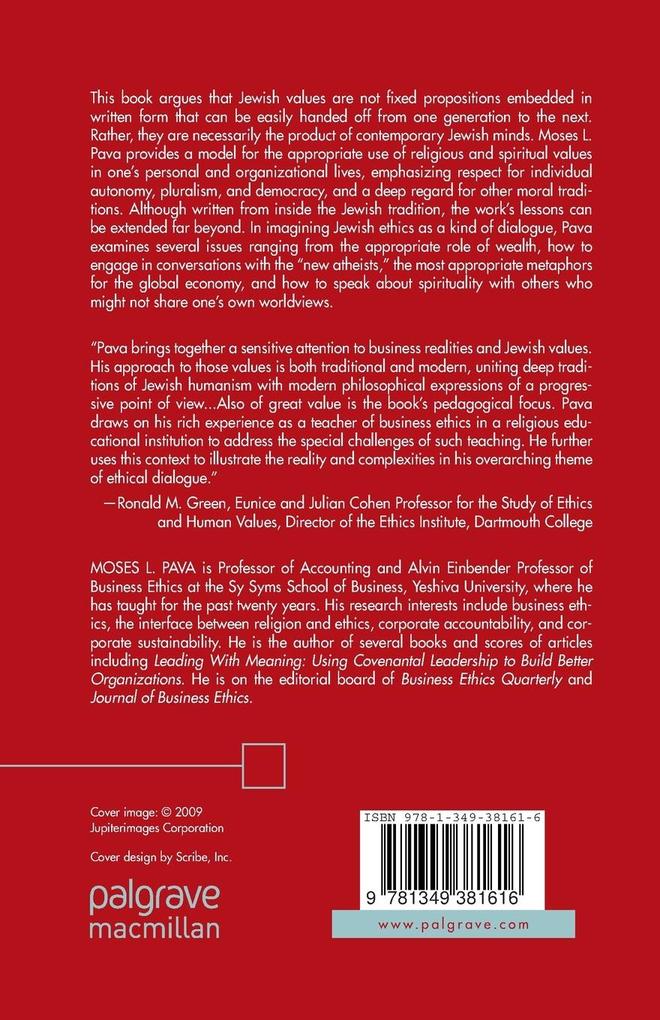 Weitere Ansicht: Jewish Ethics as Dialogue | M. Pava