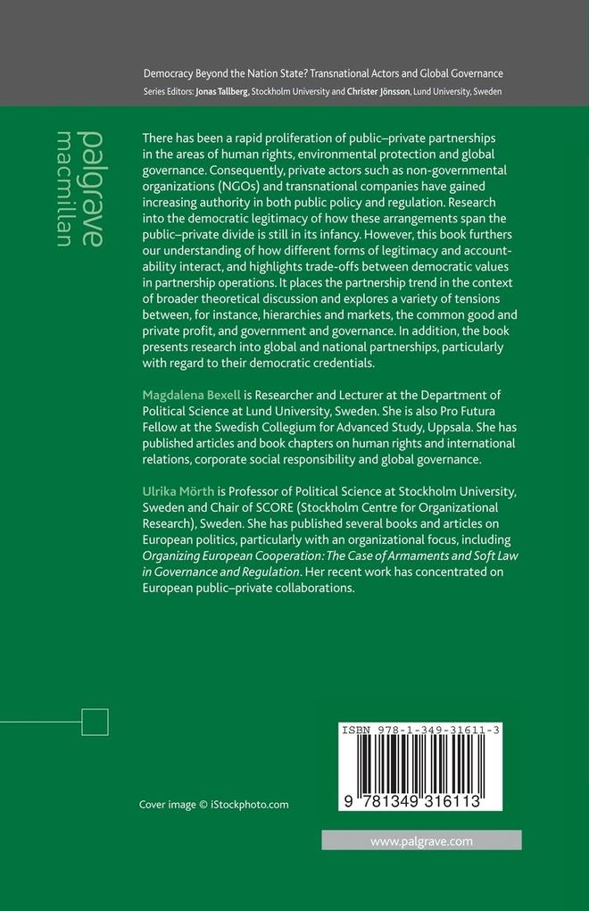 Weitere Ansicht: Democracy and Public-Private Partnerships in Global Governance