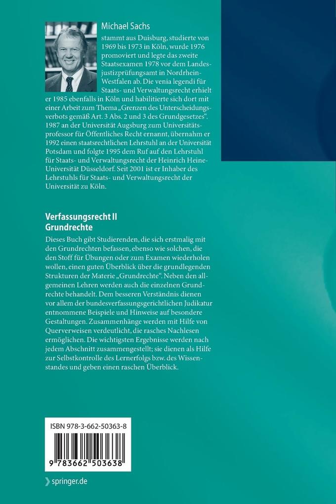 Weitere Ansicht: Verfassungsrecht II - Grundrechte | Michael Sachs