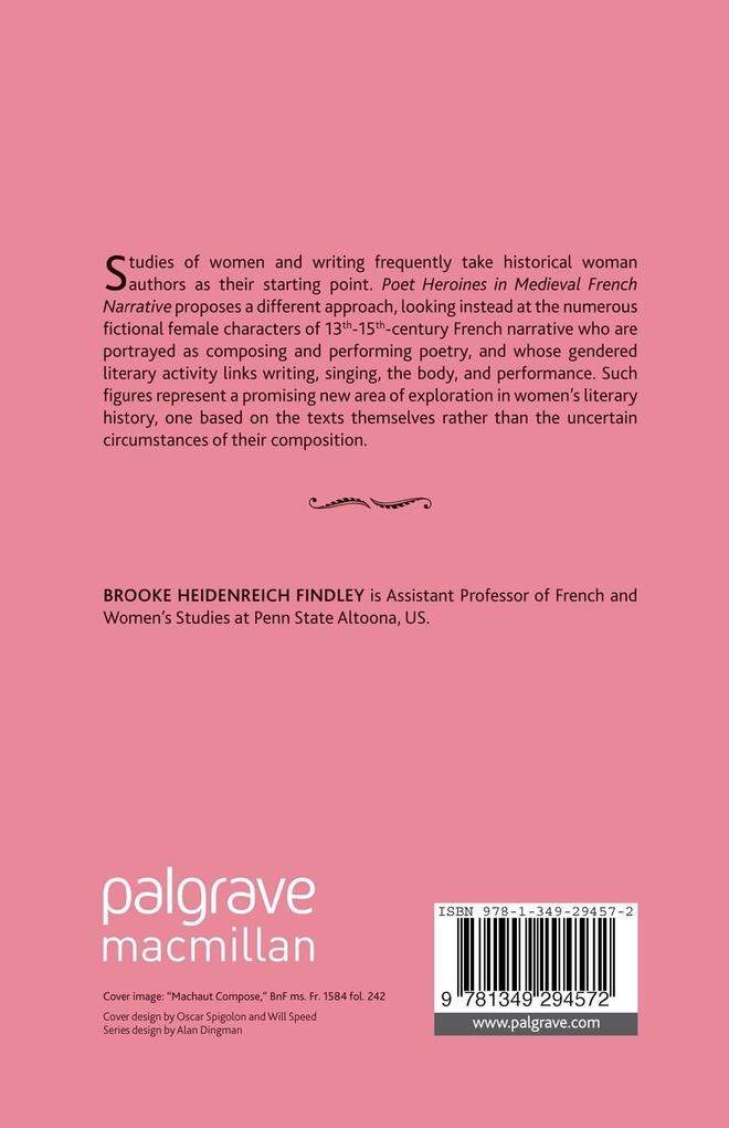 Weitere Ansicht: Poet Heroines in Medieval French Narrative | B. Findley