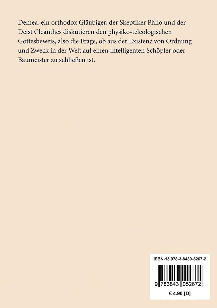 Weitere Ansicht: Dialoge über die natürliche Religion | David Hume