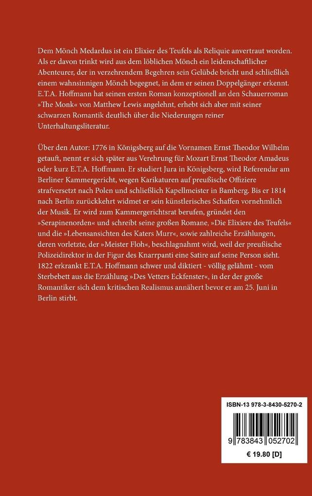 Weitere Ansicht: Die Elixiere des Teufels | E. T. A. Hoffmann