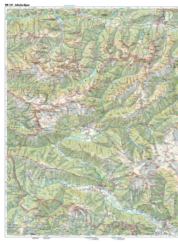 Weitere Ansicht: Julische Alpen 1 : 50 000. WK 141