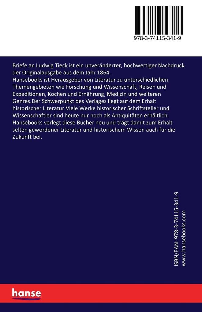 Weitere Ansicht: Briefe an Ludwig Tieck | Karl von Holtei