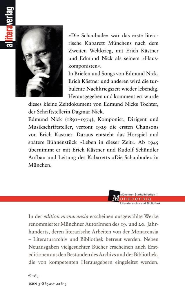 Weitere Ansicht: Das literarische Kabarett "Die Schaubude" (1945 - 1948) | Edmund Nick