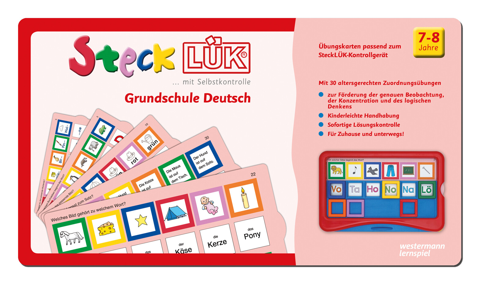 Produktbild: SteckLÜK. Grundschule Deutsch: Alter 7 - 8 (rot)