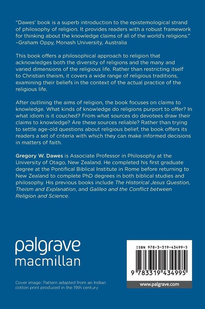 Weitere Ansicht: Religion, Philosophy and Knowledge | Gregory W. Dawes