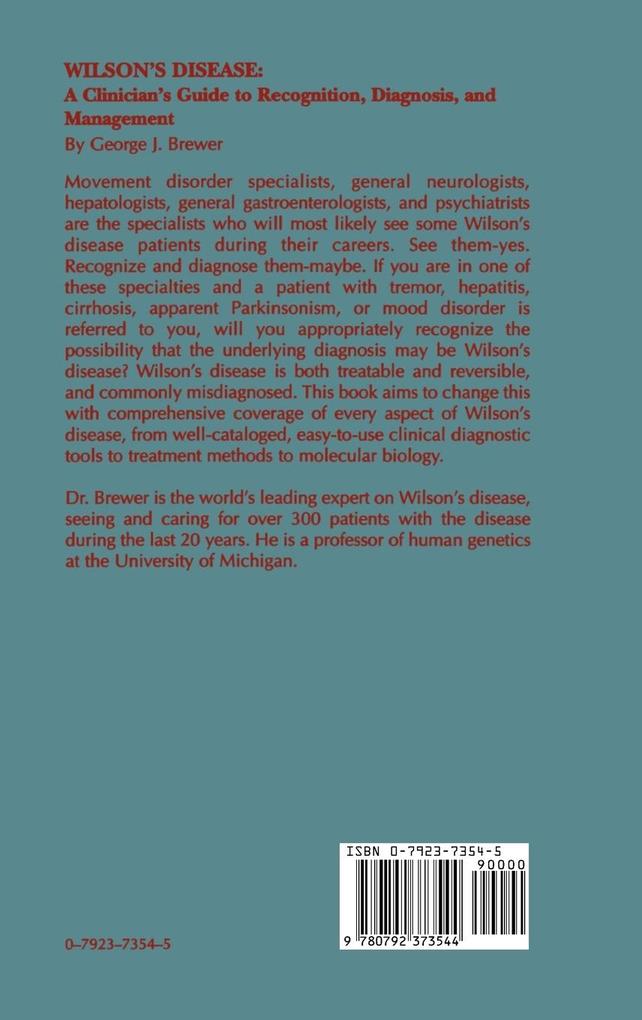 Weitere Ansicht: Wilson's Disease | George J. Brewer