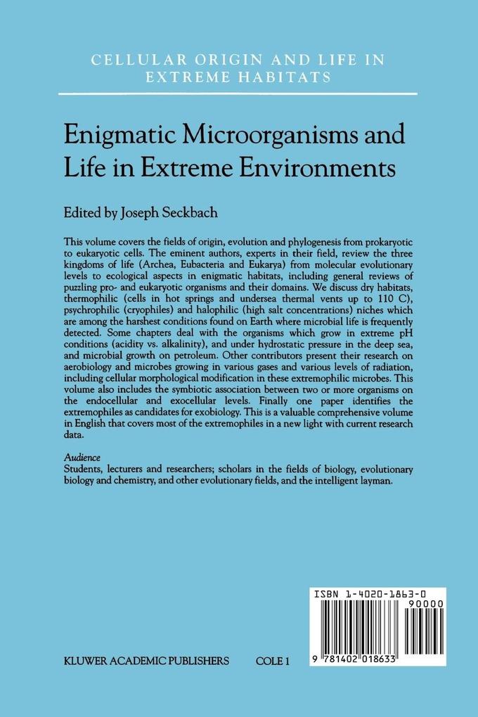 Weitere Ansicht: Enigmatic Microorganisms and Life in Extreme Environments