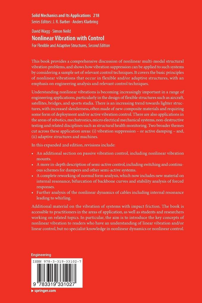 Weitere Ansicht: Nonlinear Vibration with Control | Simon Neild, David Wagg
