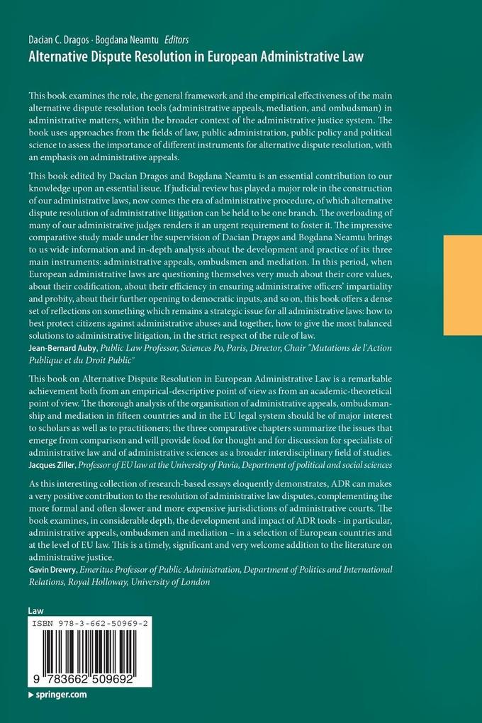 Weitere Ansicht: Alternative Dispute Resolution in European Administrative Law