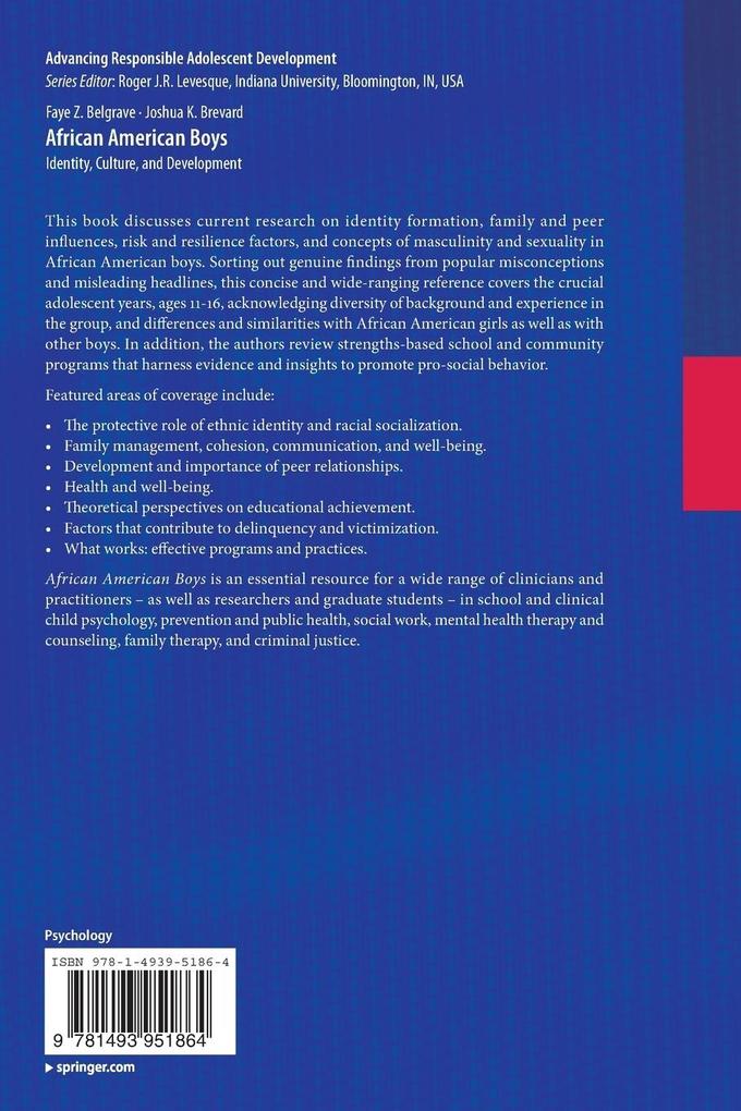 Weitere Ansicht: African American Boys | Faye Z. Belgrave, Joshua K. Brevard