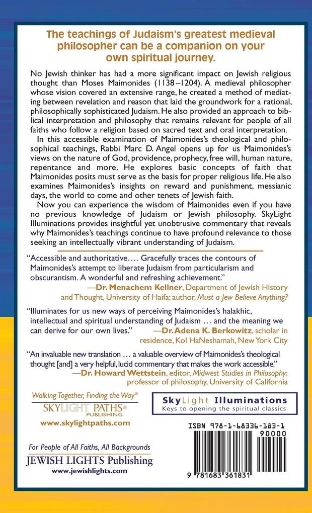 Weitere Ansicht: Maimonides-Essential Teachings on Jewish Faith & Ethics