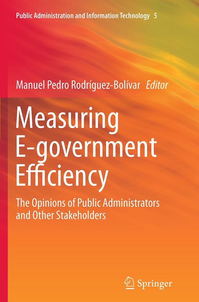 Produktbild: Measuring E-government Efficiency