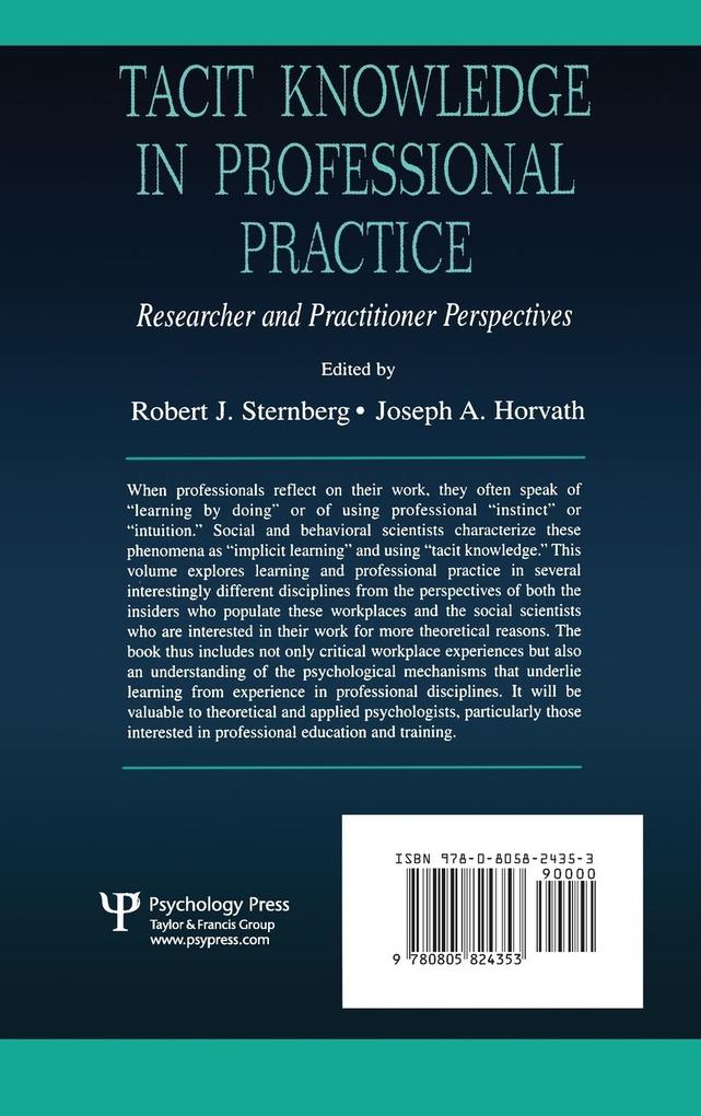 Weitere Ansicht: Tacit Knowledge in Professional Practice