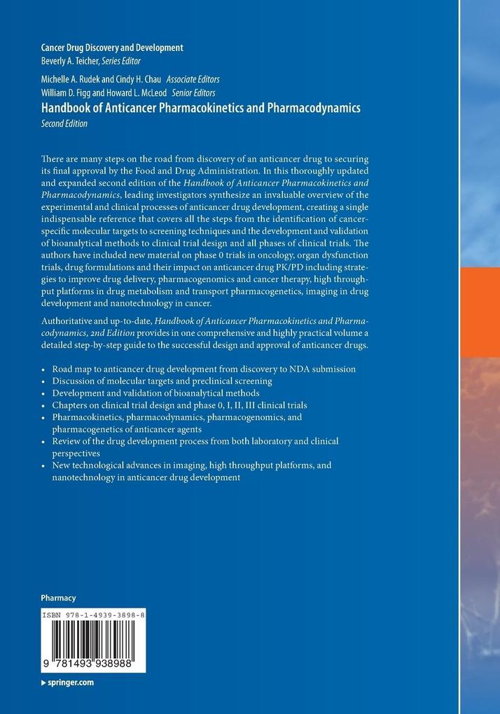 Weitere Ansicht: Handbook of Anticancer Pharmacokinetics and Pharmacodynamics
