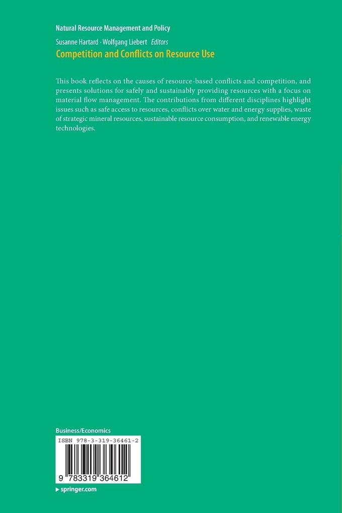 Weitere Ansicht: Competition and Conflicts on Resource Use