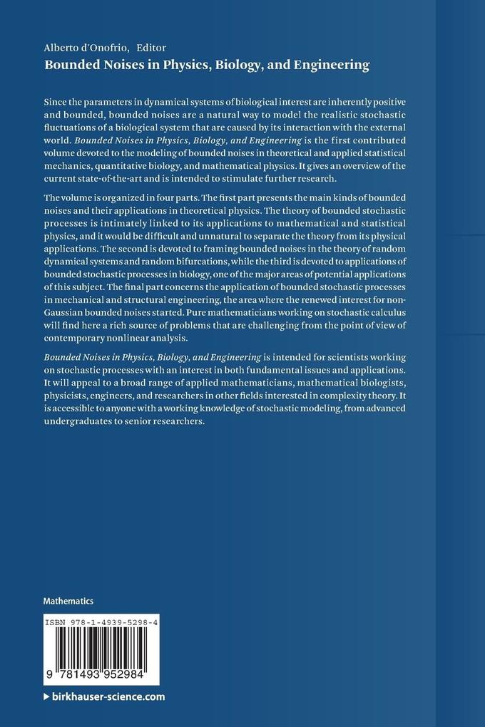 Weitere Ansicht: Bounded Noises in Physics, Biology, and Engineering