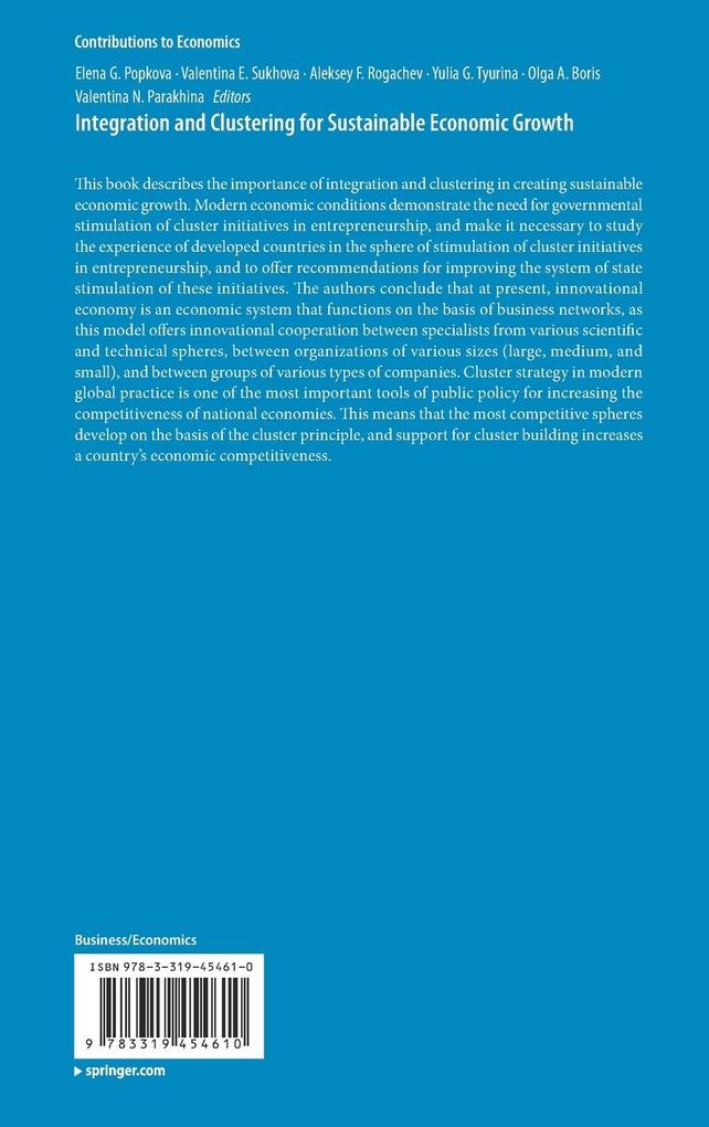 Weitere Ansicht: Integration and Clustering for Sustainable Economic Growth