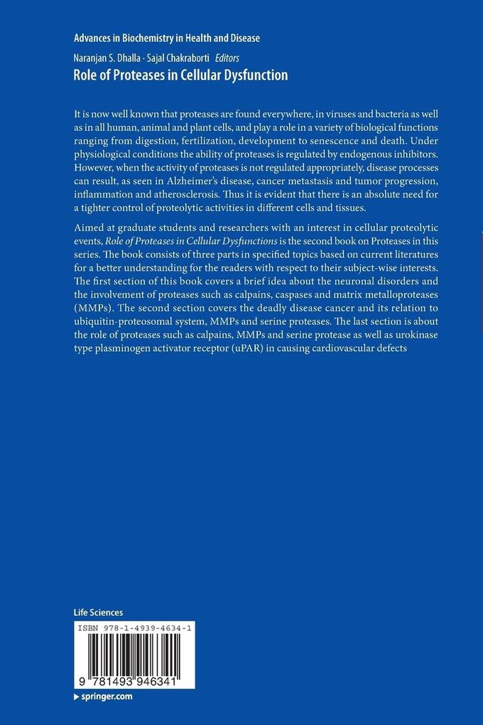 Weitere Ansicht: Role of Proteases in Cellular Dysfunction