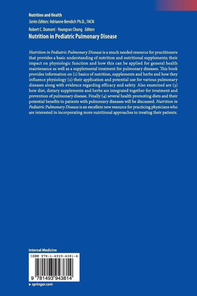 Weitere Ansicht: Nutrition in Pediatric Pulmonary Disease
