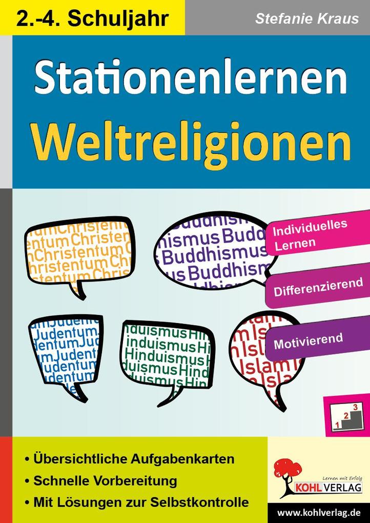 Produktbild: Stationenlernen Weltreligionen / Klasse 2-4 | Stefanie Kraus