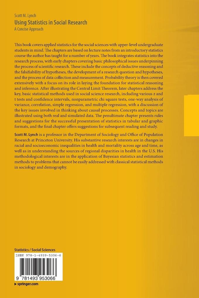 Weitere Ansicht: Using Statistics in Social Research | Scott M. Lynch