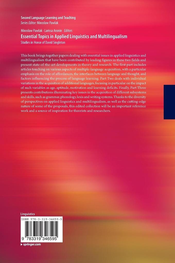 Weitere Ansicht: Essential Topics in Applied Linguistics and Multilingualism