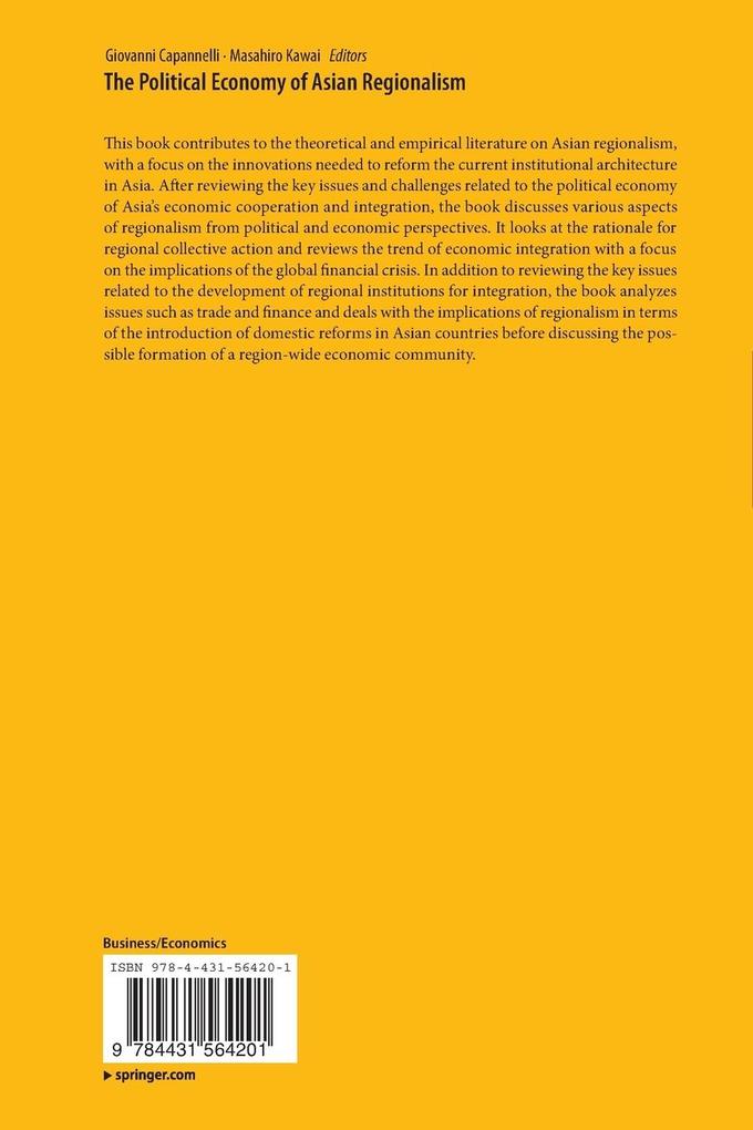 Weitere Ansicht: The Political Economy of Asian Regionalism