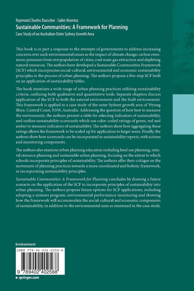 Weitere Ansicht: Sustainable Communities | Raymond Charles Rauscher, Salim Momtaz