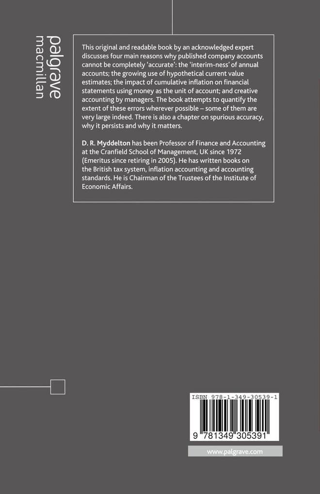 Weitere Ansicht: Margins of Error in Accounting | D. Myddelton