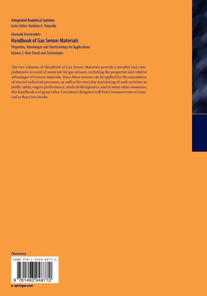 Weitere Ansicht: Handbook of Gas Sensor Materials | Ghenadii Korotcenkov