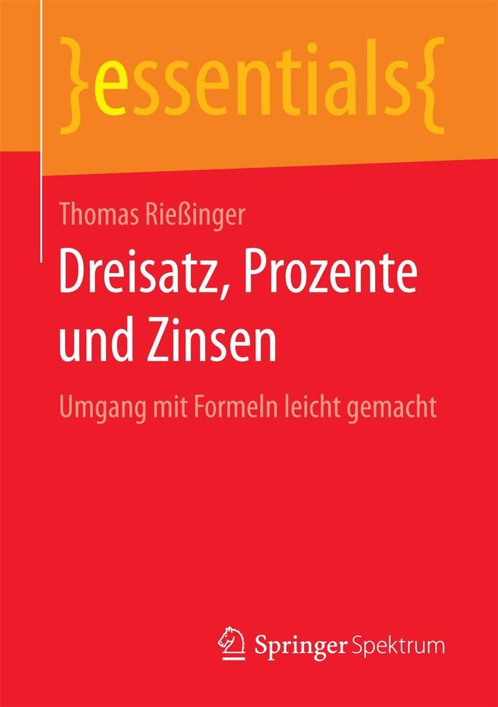 Produktbild: Dreisatz, Prozente und Zinsen | Thomas Rießinger