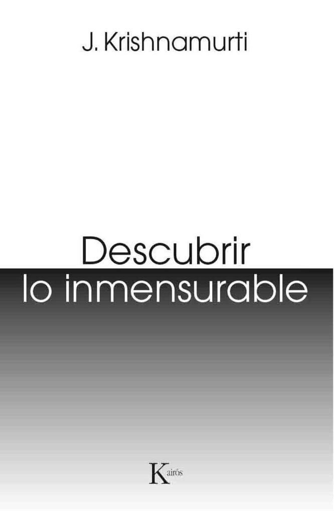 Produktbild: Descubrir lo inmensurable | J. Krishnamurti