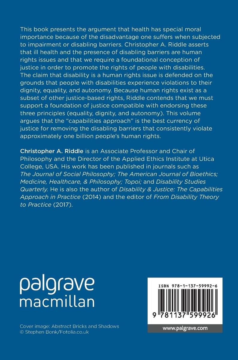 Weitere Ansicht: Human Rights, Disability, and Capabilities | Christopher A. Riddle