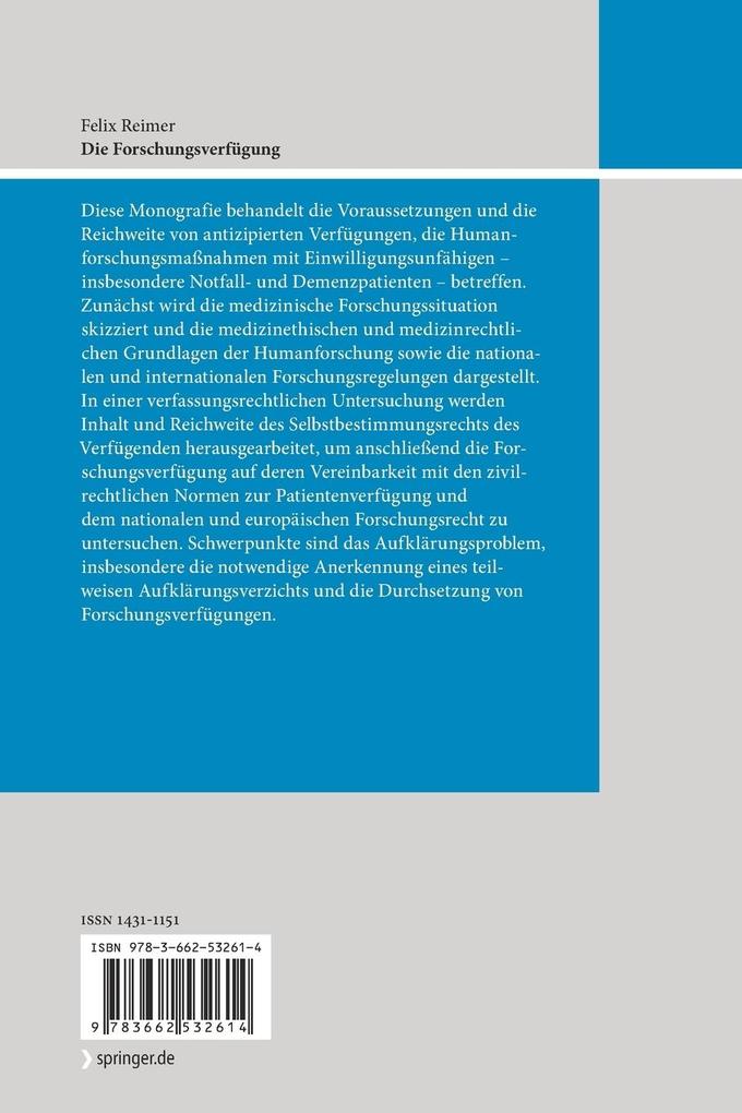 Weitere Ansicht: Die Forschungsverfügung | Felix Reimer