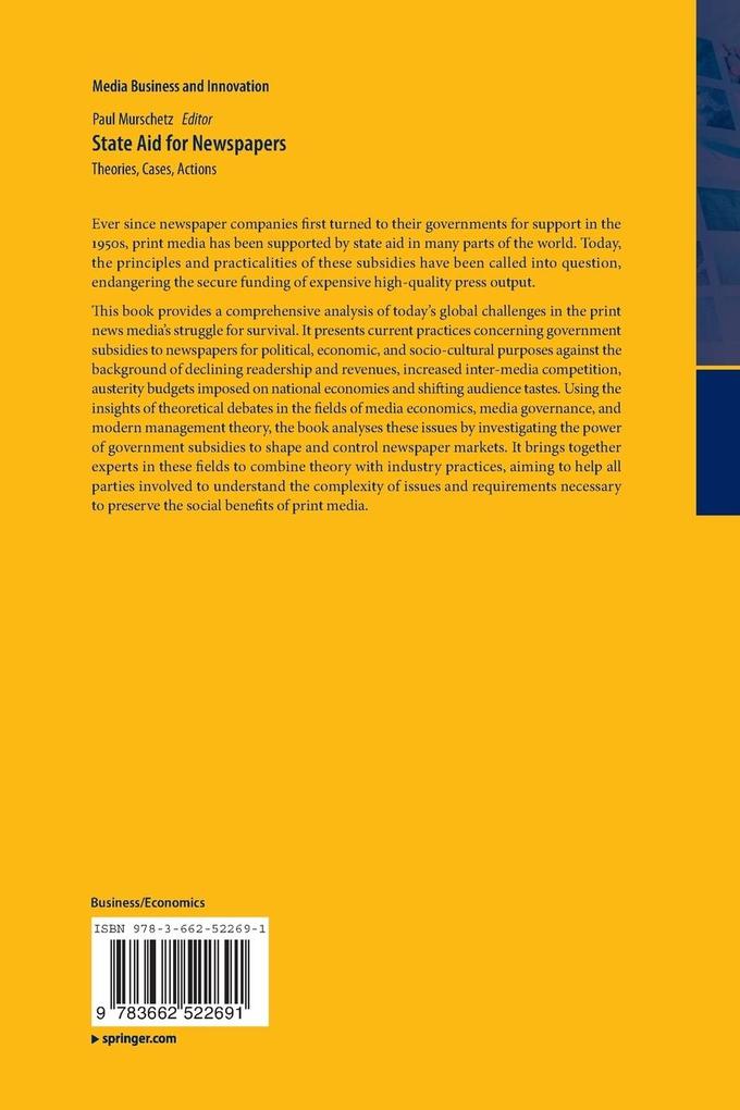 Weitere Ansicht: State Aid for Newspapers