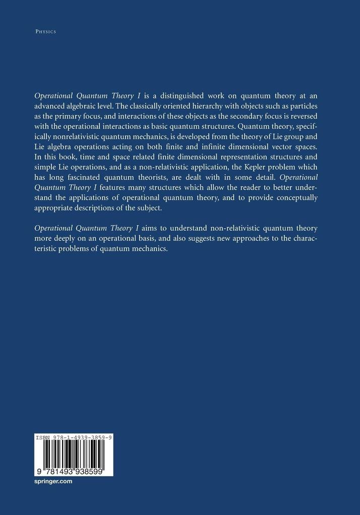 Weitere Ansicht: Operational Quantum Theory I | Heinrich Saller