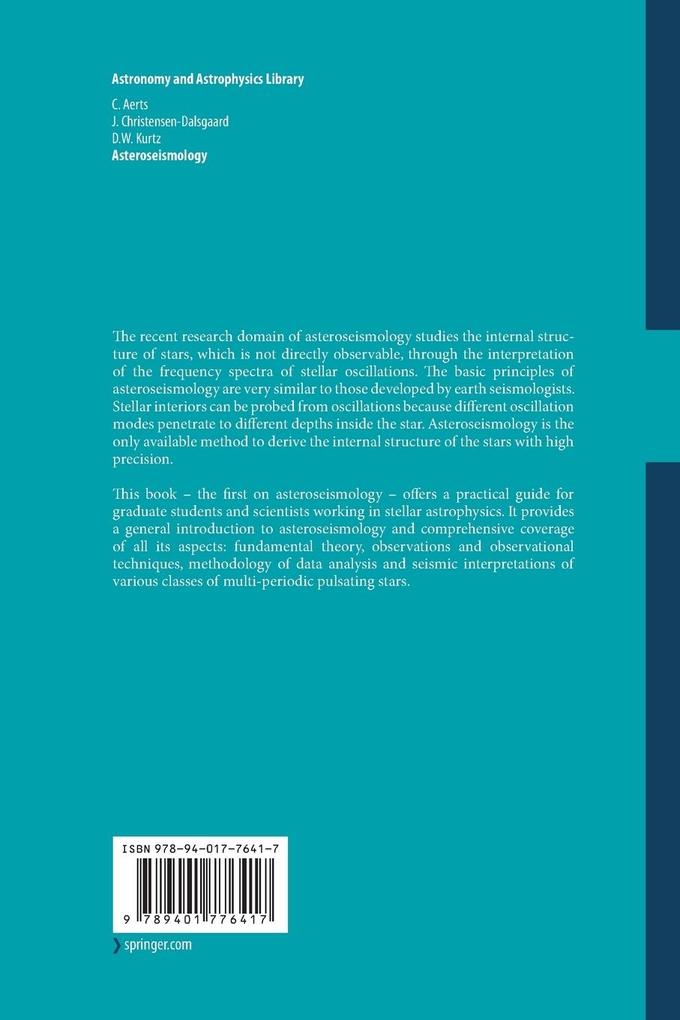 Weitere Ansicht: Asteroseismology | C. Aerts, J. Christensen-Dalsgaard, D. W. Kurtz