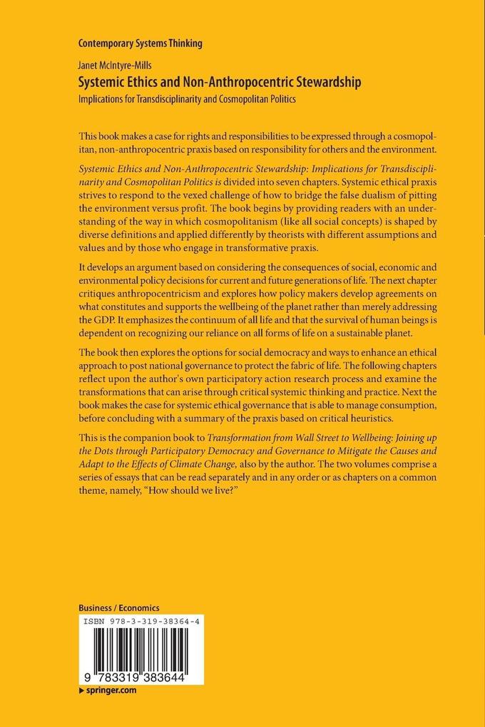 Weitere Ansicht: Systemic Ethics and Non-Anthropocentric Stewardship | Janet McIntyre-Mills