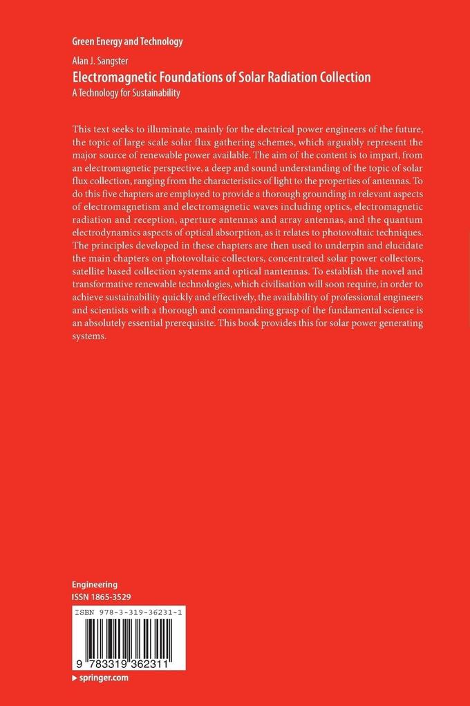Weitere Ansicht: Electromagnetic Foundations of Solar Radiation Collection | Alan J. Sangster