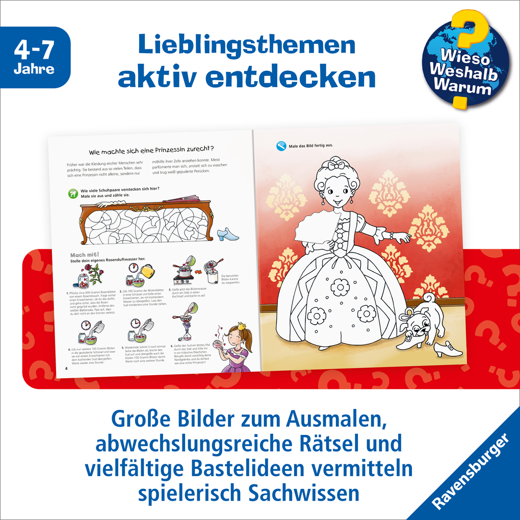 Weitere Ansicht: Wieso? Weshalb? Warum? aktiv-Heft: Prinzessinnen | Dominique Conte