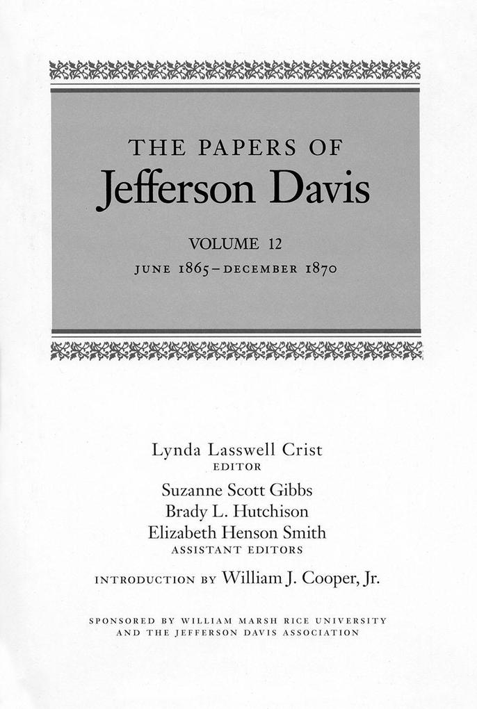 Produktbild: The Papers of Jefferson Davis | Jefferson Davis