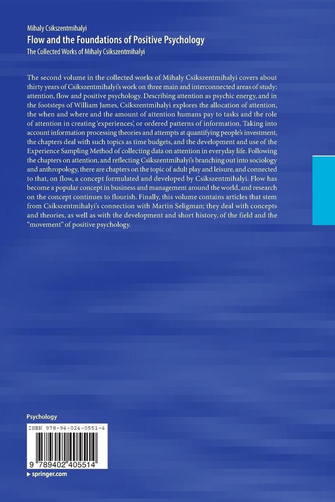 Weitere Ansicht: Flow and the Foundations of Positive Psychology | Mihaly Csikszentmihalyi