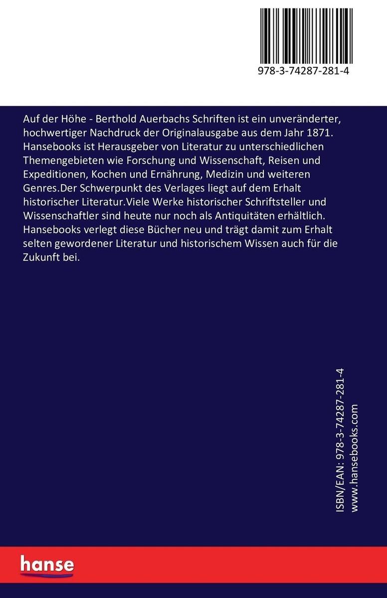 Weitere Ansicht: Auf der Höhe | Berthold Auerbach