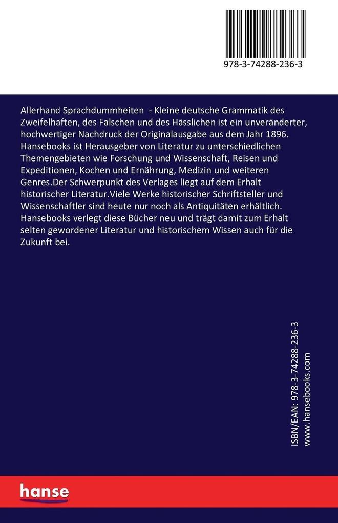 Weitere Ansicht: Allerhand Sprachdummheiten | Gustav Wustmann