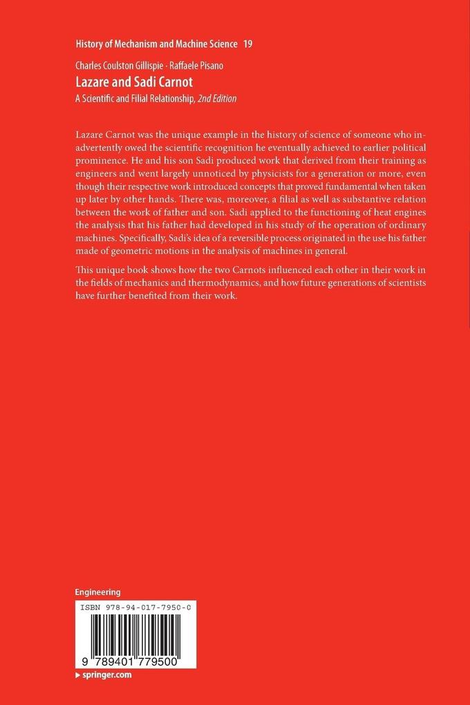 Weitere Ansicht: Lazare and Sadi Carnot | Charles Coulston Gillispie, Raffaele Pisano