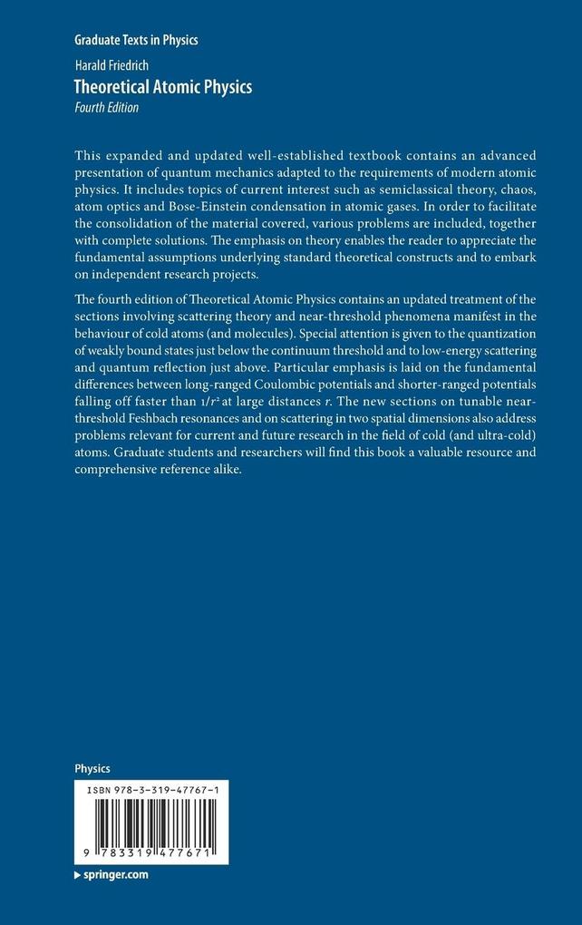 Weitere Ansicht: Theoretical Atomic Physics | Harald Friedrich
